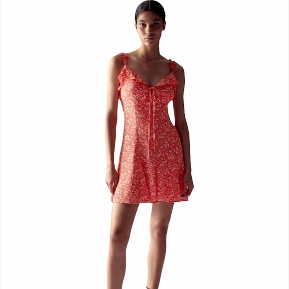 Zara Floral Print Dress Small - Picture 2 of 9